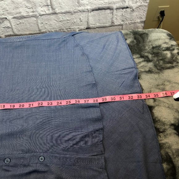 Catherine Malandrino Hi-Lo Button-Down Top, 2X. - Picture 7 of 8